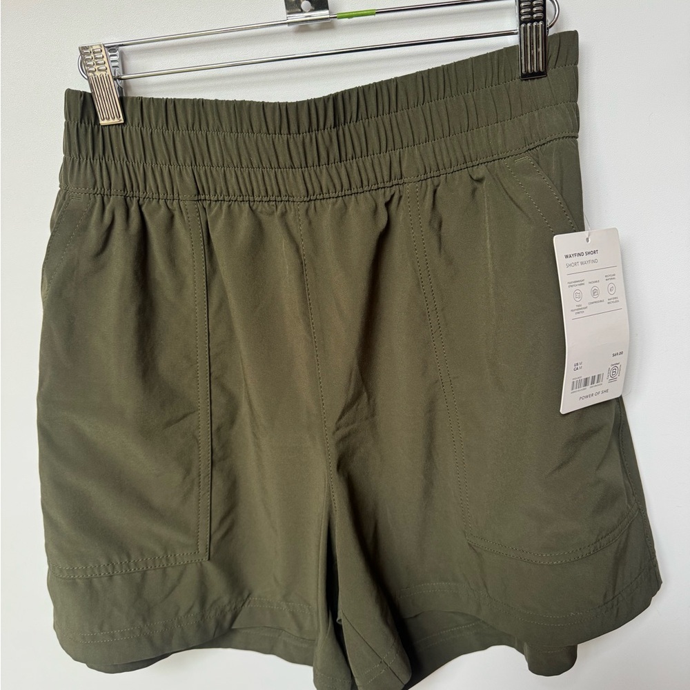 Athleta Wayfind Olive Green Active Shorts